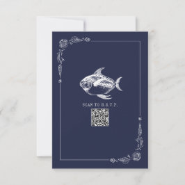 Rustic Beach Wedding Mörk blått Fish OSA