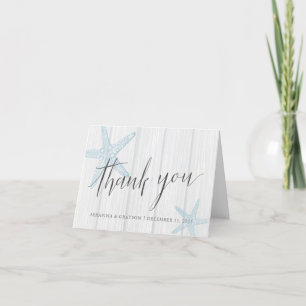 Rustic Beach Wedding Starfish Tack Kort
