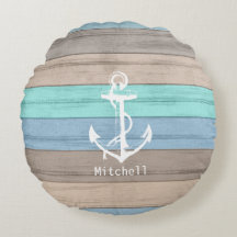 Rustic Beach Wood Nautical Rand & Anchor