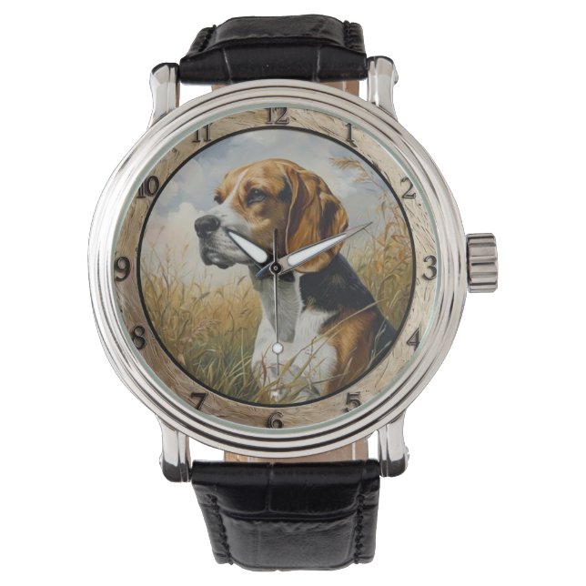 Rustic Beagle Dog  Armbandsur (Framsida)