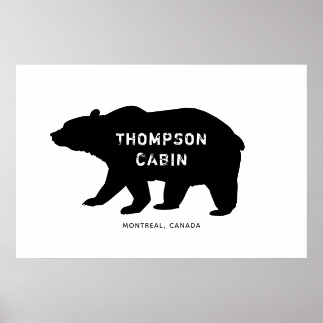 Rustic Bear Cabin Poster (Framsidan)