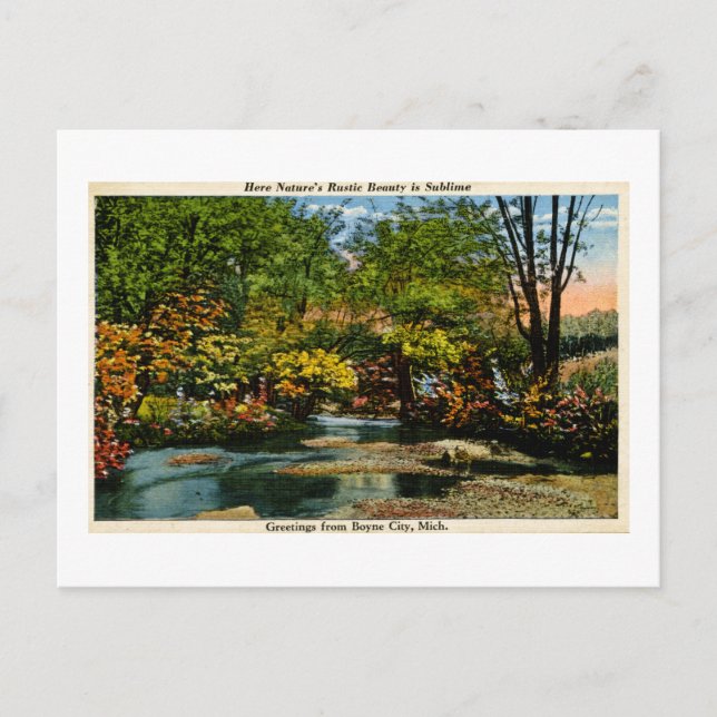 Rustic Beauty är Sublime Hälsning Boyne City, MI Vykort (Framsida)