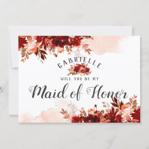 Rustic Beauty Blommigt Maid of honor Frieri kort
