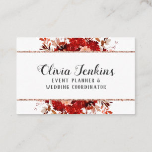 Rustic Beauty Blommigt Ram med Social Media Icons Visitkort