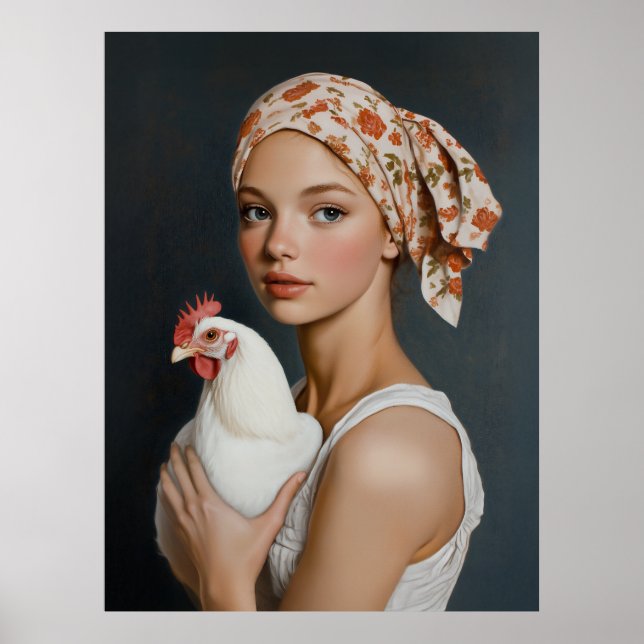 Rustic Beauty med Chicken Poster (Framsidan)