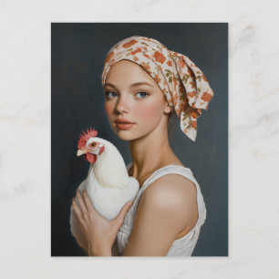 Rustic Beauty med Chicken Vykort