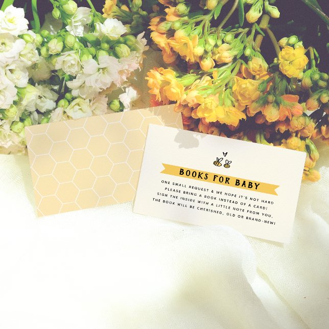 Rustic Bee Baby Shower Bokar för Baby Tilläggskort (Skapare uppladdad)