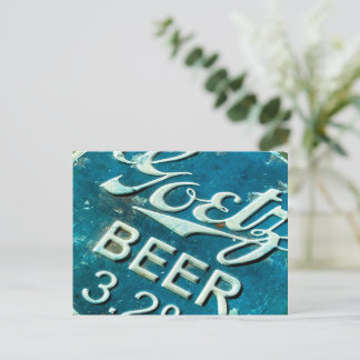 Rustic Beer Flaska Cap Vykort
