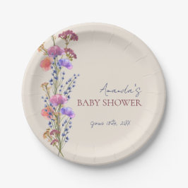 Rustic Beige Acrylic Blommigt Bouquet Baby Shower