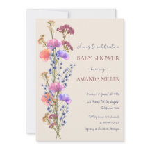 Rustic Beige Acrylic Blommigt Bouquet Baby Shower