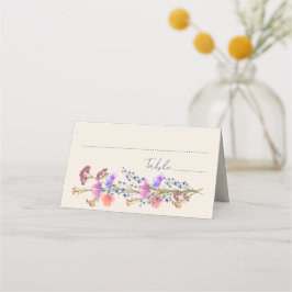 Rustic Beige Acrylic Blommigt Bouquet Bröllop Placeringskort