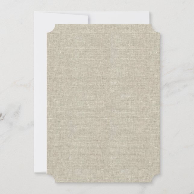 Rustic Beige Linen Prated (Framsida)