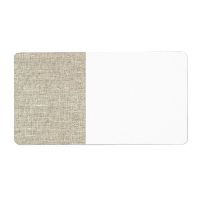 Rustic Beige Linen Prated Fraktsedel (Framsidan)