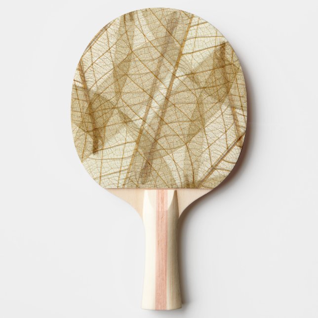 Rustic Beige Snöre Lövs Pingisracket (Framsidan)