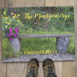 Rustic Bench Flower Pots Personlig Welfare