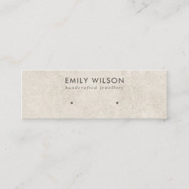 RUSTIC BENVIT GRÅTT STUCCO STUD EARRING VISNING MINI VISITKORT