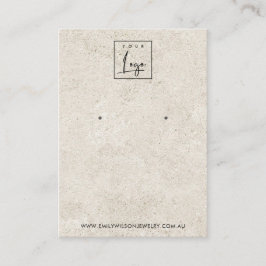 RUSTIC BENVIT STUCCO STUD EARRING VISNING CARD VISITKORT