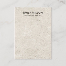 RUSTIC BENVIT STUCCO STUD EARRING VISNING CARD VISITKORT