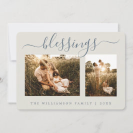 Rustic Berries Sprig julfotoport, Helgdag Julkort