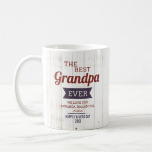 Rustic Best Grandpa Far's Day Photo Kaffemugg