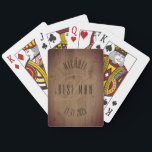Rustic Best Man Monogram Bröllop Casinokort<br><div class="desc">Gör dina egna anpassningsbar till spelkort. Anpassa den här designen med din egen text. Du kan anpassa den här designen ytterligare genom att markera länken "anpassa ytterligare" om du vill.</div>