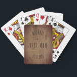 Rustic Best Man Monogram Bröllop Casinokort<br><div class="desc">Gör dina egna anpassningsbar till spelkort. Anpassa den här designen med din egen text. Du kan anpassa den här designen ytterligare genom att markera länken "anpassa ytterligare" om du vill.</div>