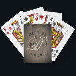Rustic Best Man Monogram Casinokort<br><div class="desc">Gör dina egna anpassningsbar till spelkort. Anpassa den här designen med din egen text. Du kan anpassa den här designen ytterligare genom att markera länken "anpassa ytterligare" om du vill.</div>