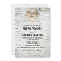 Rustic Birch Bark Heart Bröllop