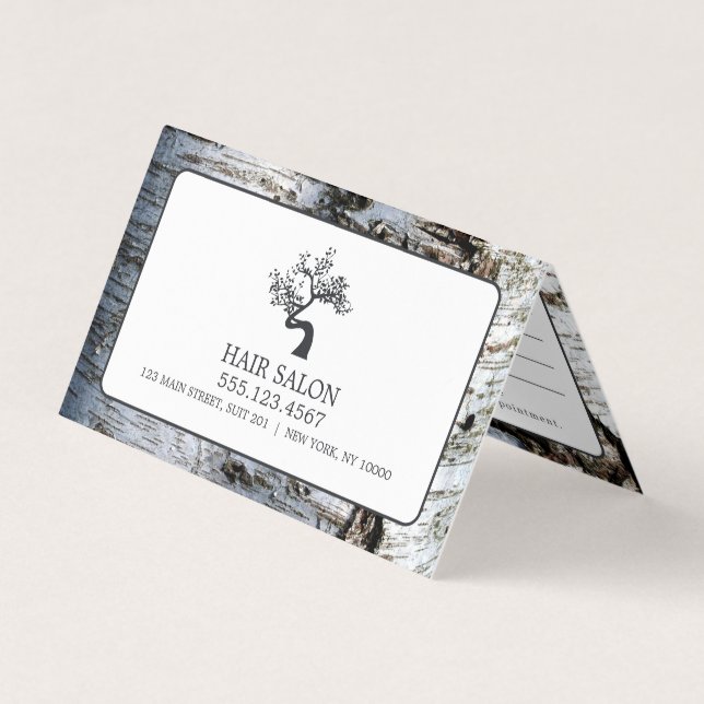 Rustic Birch Träd, avtalskort Visitkort (Framsida)