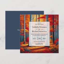 Rustic Birch Träd Fall Wedding Inbjudningar