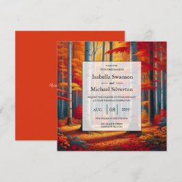 Rustic Birch Träd Fall Wedding Inbjudningar