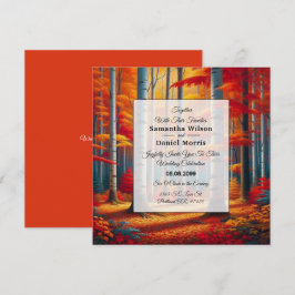 Rustic Birch Träd Fall Wedding Inbjudningar