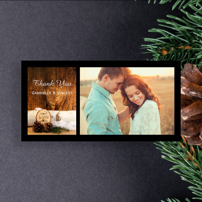 Rustic Birch Träd och Barn Wood Bröllop Tack (Skapare uppladdad)