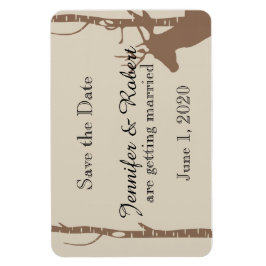 Rustic Birch Träd och Hjort Magnet