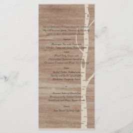 Rustic Birch Träd och Hjort Menu Meny