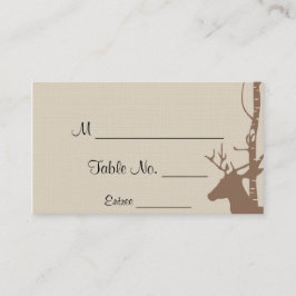 Rustic Birch Träd och Hjort Place Cards Placeringskort