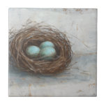 Rustic Bird Nest - Blue Kakelplatta<br><div class="desc">Rustic Bird Nest I av Ethan Harper. Blåägg som förvaras i ett fågelhem.</div>