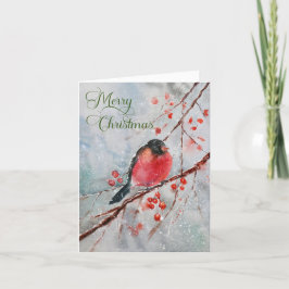Rustic Bird Winter God jul Helgkort