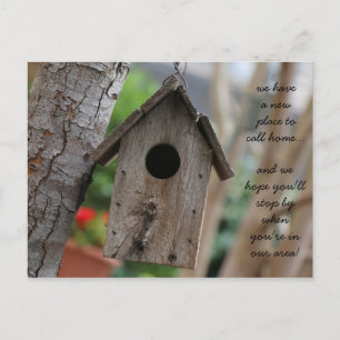 Rustic Birdhouse, byte av adress-kort Meddelande Vykort