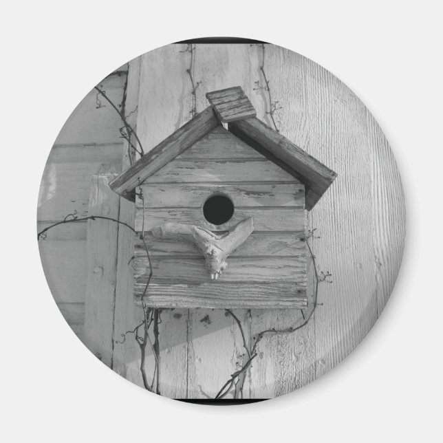 Rustic Birdhouse Magnet (Framsidan)