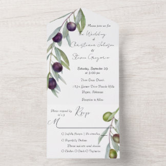 Rustic Black and Grönt Olive Gren Watercolor