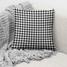 Rustic Black and White Gingham Checked Mönster