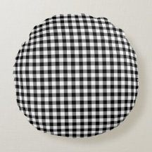 Rustic Black and White Gingham Checked Mönster