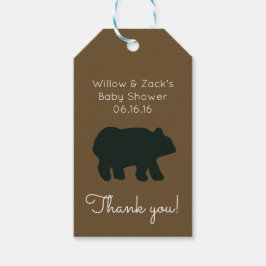 Rustic Black Bear Customized Gift-Märkre Presentetikett