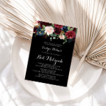 Rustic Black Botanical Bat mitzvah Inbjudningar<br><div class="desc">Denna svarta botaniska bat mitzvah inbjudan är perfekt för en klassisk bat mitzvah. Utformningen har en grumlig,  röd,  marin,  blå och  strålande och roliga,  handmålade blommor i svart bakgrund,  inspirerande naturskönhet.</div>