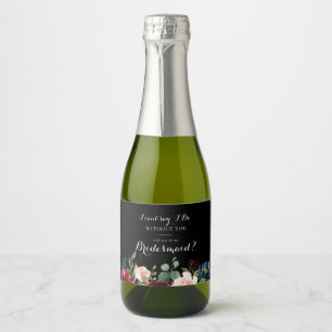 Rustic Black Botanical Bridesmaid Frieri