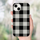Rustic Black Buffalo Check<br><div class="desc">Modern rustik buffalo-kontroll,  plaid print phone case. Anpassa den med ditt namn som monogram eller annan anpassningsbar. Klicka på knappen Anpassa om du vill lägga till en egen text och skapa en unik text av god design.</div>