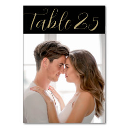 Rustic Black Chalkboard Bröllop Photo Bordsnummer