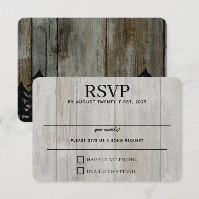 Rustic Black Forest OSA Kort (Fram/baksida)