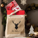 Rustic Black Hjort | Kraft | Familj Namn Tygkasse<br><div class="desc">Vi presenterar vår Rustic Black-Hjort på Kraft-design, en perfekt blandning av tidlös charm och personlig elegans! Ta med en liten bit av rustiskt charm och pride till familjen hemma eller överraska någon speciell med en gåva av ett slag. Anpassa din Rustic Black-Hjort | Kraft | Produkt av familjen Namn i...</div>